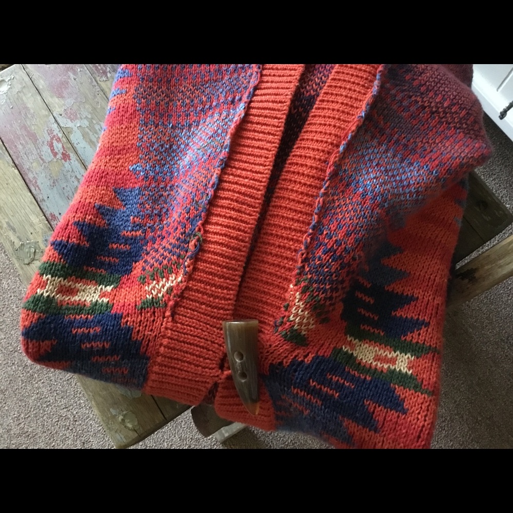 Chaps Women’s Aztec Tribal Sweater Vest size XL